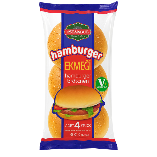 İstanbul Hamburger Ekmeği Susamlı 4 adet