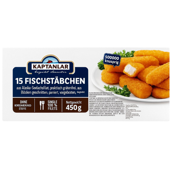 Kaptanlar Mezgit Filetosu Balık Kroketi 450gr