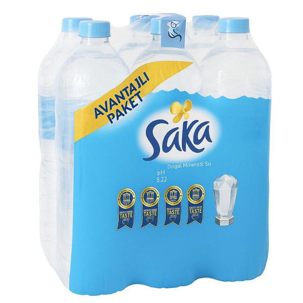 Saka Doğal Mineralli Su 6x1,5L