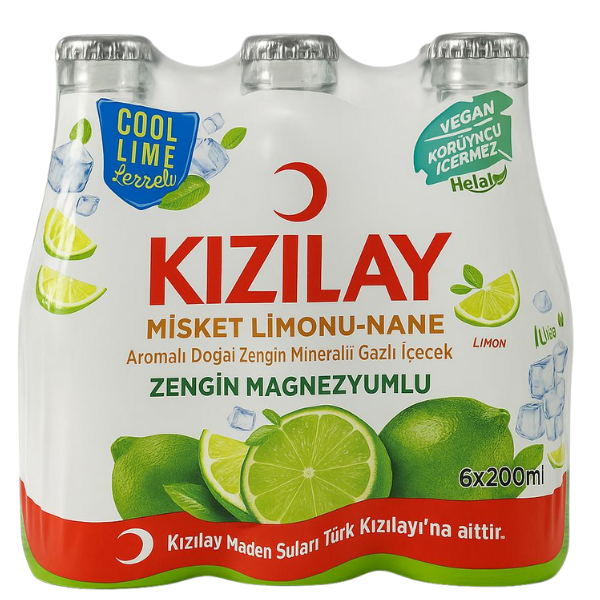 Kızılay Cool Lime Nane ve Limon Aromalı Gazlı İçecek 6x200ml