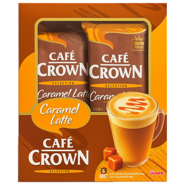 Ülker Café Crown Karamel Aromalı Latte 6'li paket 6x21,5gr