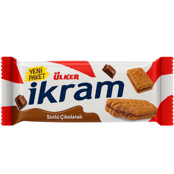 Ülker İkram Sütlü Çikolatalı Sandviç Bisküvi 84gr