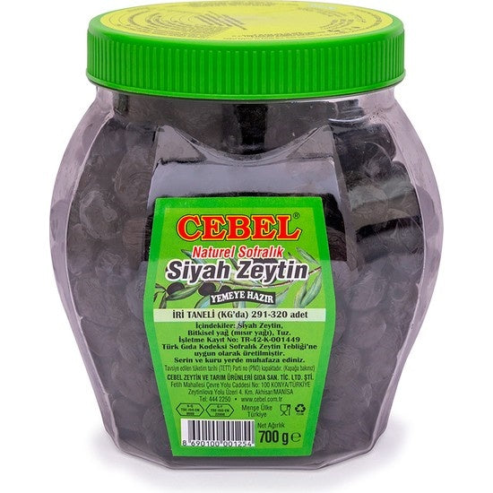 Cebel İri Taneli Siyah Zeytin 700gr