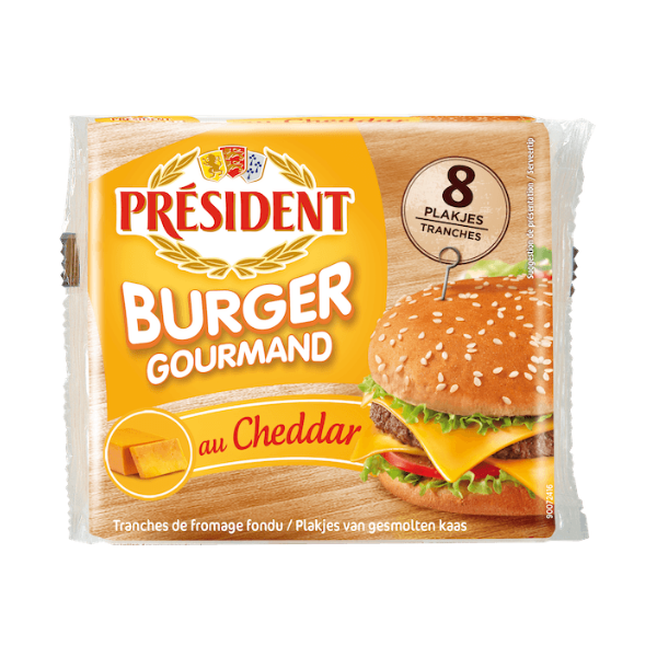 President Hamburger Peyniri Cheddar x8