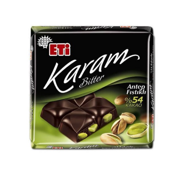 Eti Karam Antep Fistikli Dark %54 Kakao  60gr