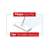 Sleepy Easy Clean Arap Sabunu Katkılı Mopa Uyumlu Yer Temizlik Havlusu 50 Yaprak