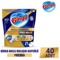 Bingo Akıllı Kapsül Pro Max Bulaşık Makinesi Deterjanı Tableti 40’lı