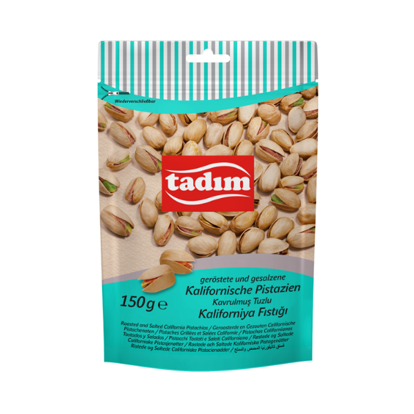 Tadım Kaliforniya Antep Fıstığı Kavrulmuş ve Tuzlu 150Gr