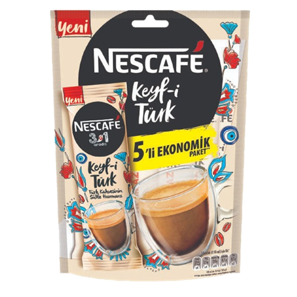 Nescafe 3ü1 Arada Keyfi Türk Toz Kahve 5 li Paket 18,5 Gr